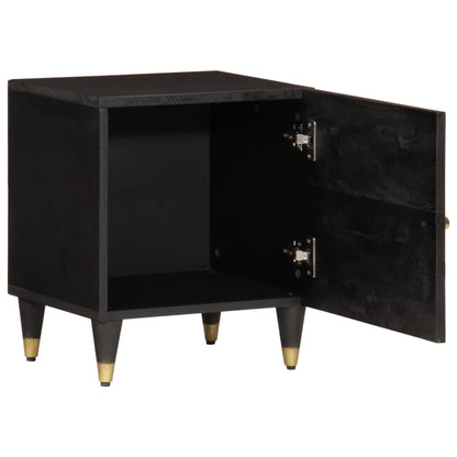 Mesita De Noche De Madera Maciza De Mango 40x33x46 Cm_0