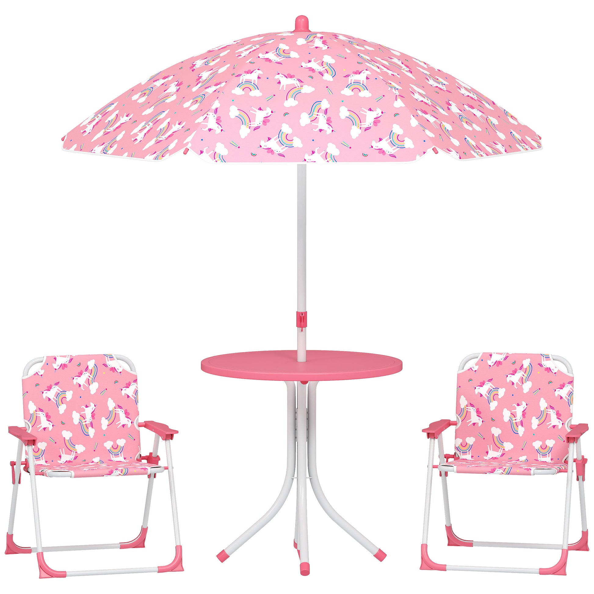 Aiyaplay Conjunto De Mesa Y Sillas Infantil De Jardín De 4 Piezas Rosa_0