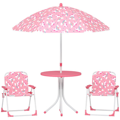 Aiyaplay Conjunto De Mesa Y Sillas Infantil De Jardín De 4 Piezas Rosa_0