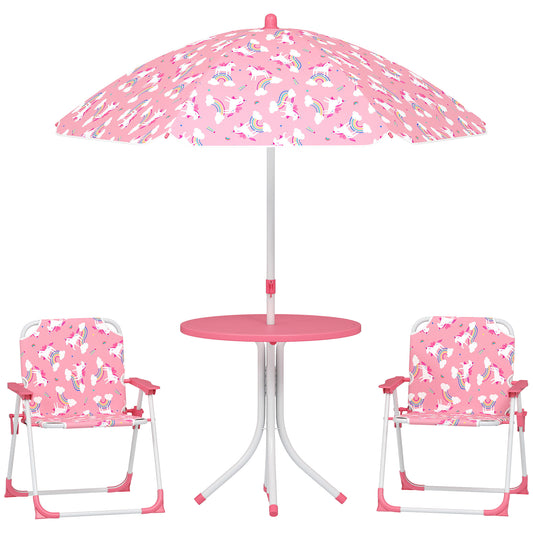 Aiyaplay Conjunto De Mesa Y Sillas Infantil De Jardín De 4 Piezas Rosa_0