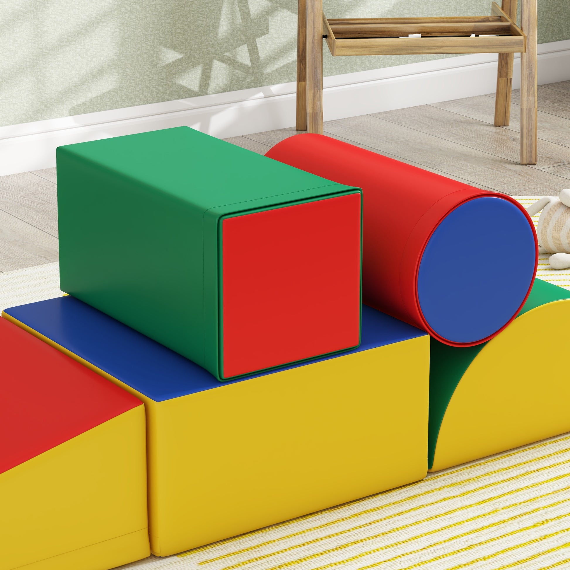 Homcom Juego De 5 Bloques De Espuma Para Niños Para Escalar Y Gatear Multicolor_4