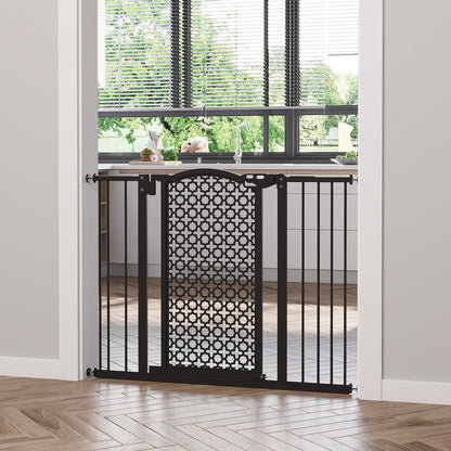 Pawhut Barrera De Seguridad De Perros Puertas Escaleras 74-105 Cm 2 Extensiones_1