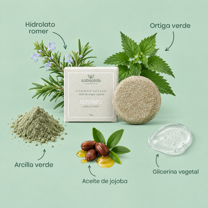 Champú De Romero Para Cabellos Grasos, Sabsolids 70g_2