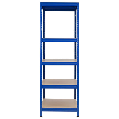 Pack 2 Estanterías Modulares Azul Con 5 Baldas Ajustables 180x120x60cm_1