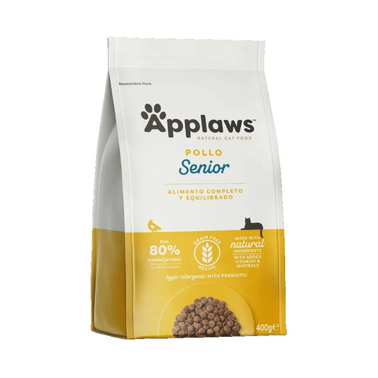 Pienso Senior de Pollo para Gatos Applaws 400 g