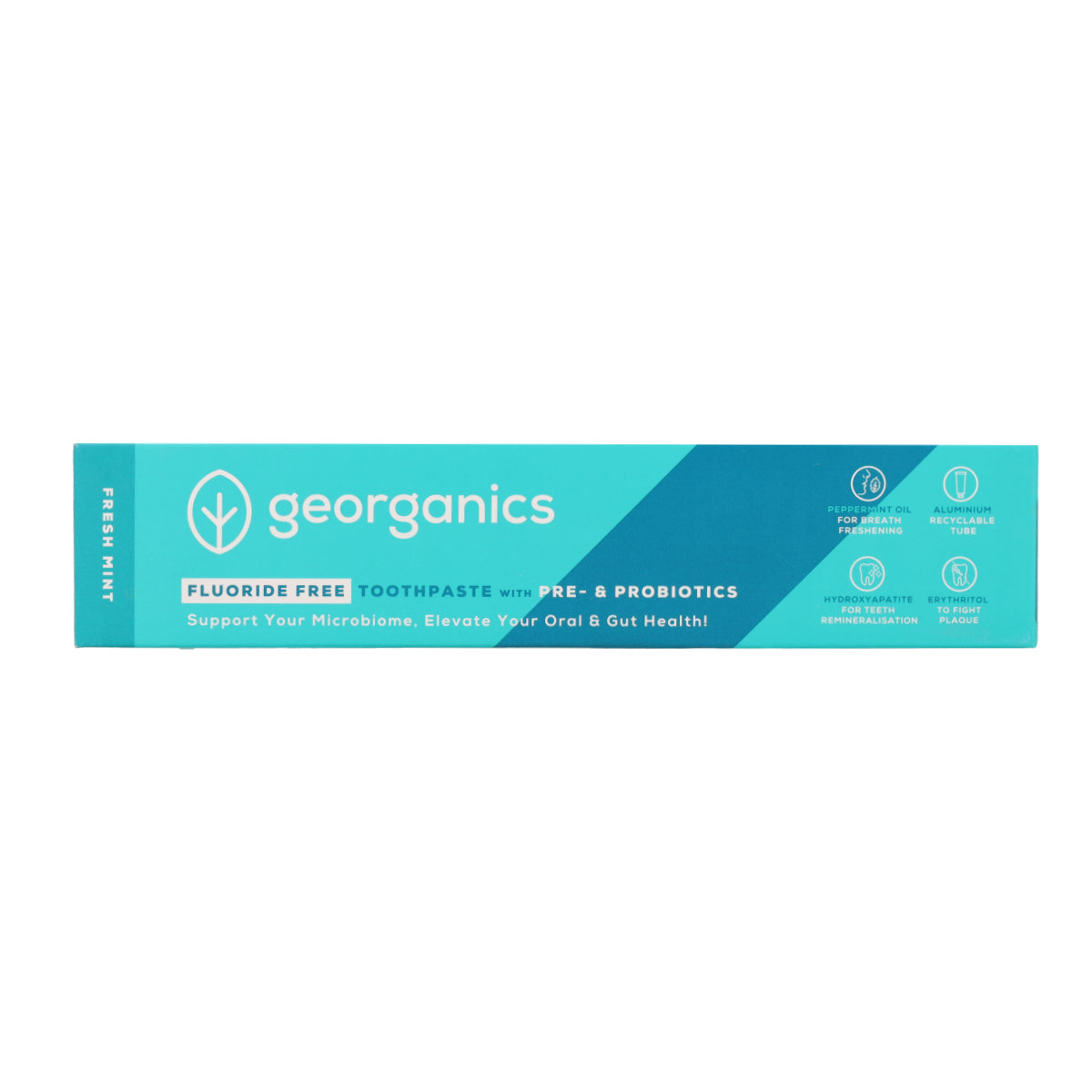 Pasta de dientes con Pre y Probióticos con Hidroxiapatita sin flúor Menta Georganics 75 ml