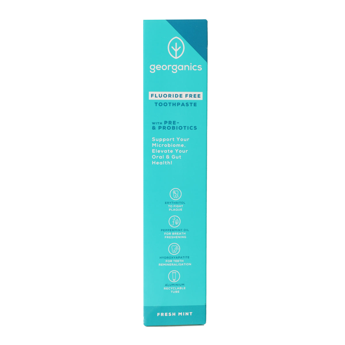 Pasta de dientes con Pre y Probióticos con Hidroxiapatita sin flúor Menta Georganics 75 ml