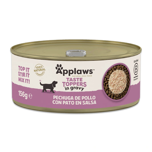 Topper de Pollo y Pato en Salsa para Perros Applaws 156 g