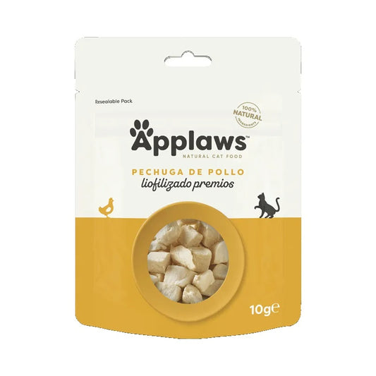 Snack Liofilizado de Pechuga de Pollo para Gatos Applaws 10 g