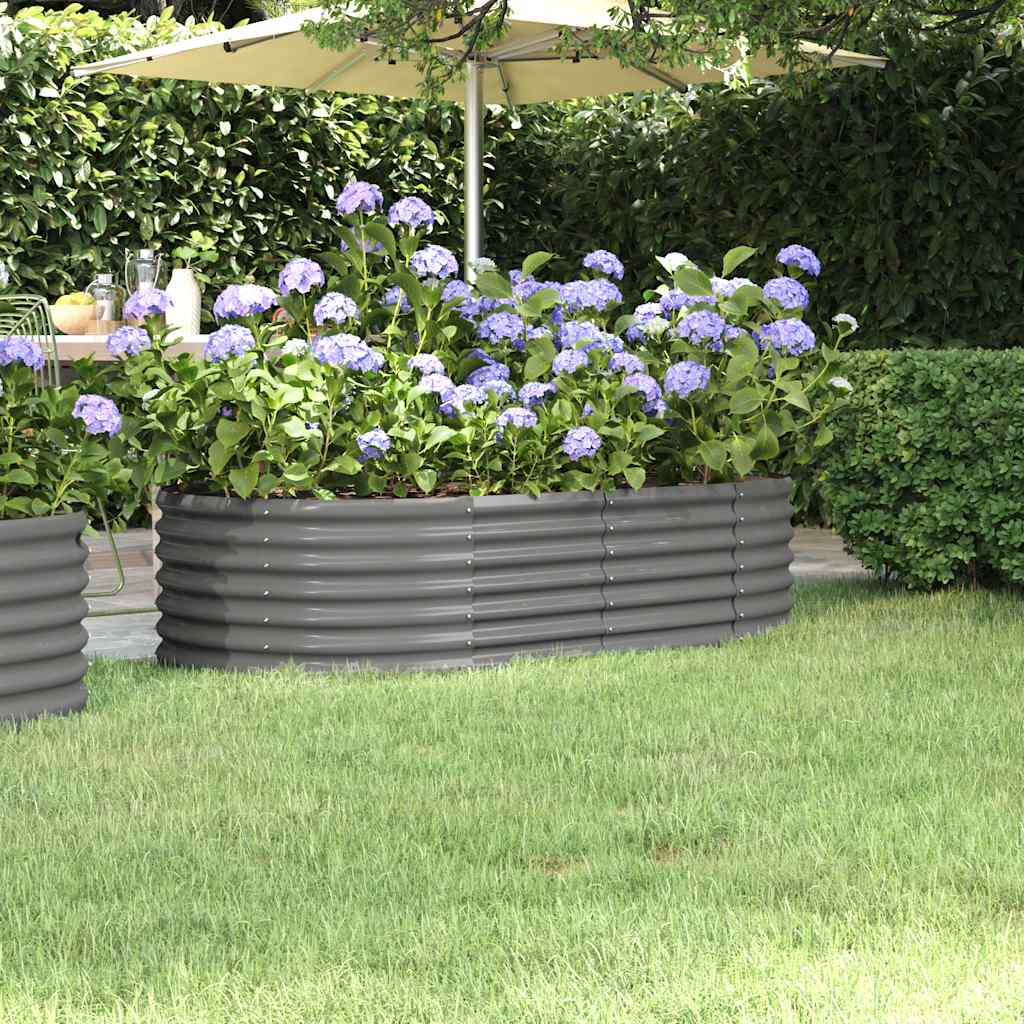 Jardinera Arriate Acero Galvanizado Gris 152x80x36 Cm_1