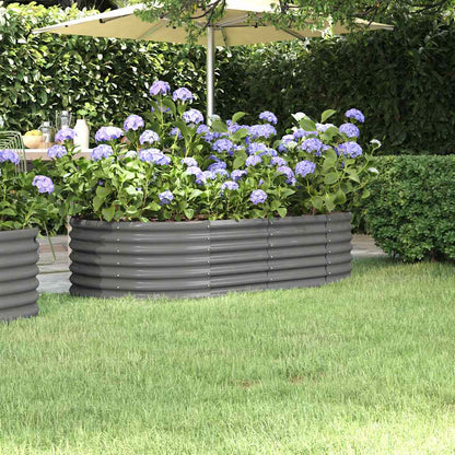 Jardinera Arriate Acero Galvanizado Gris 152x80x36 Cm_1