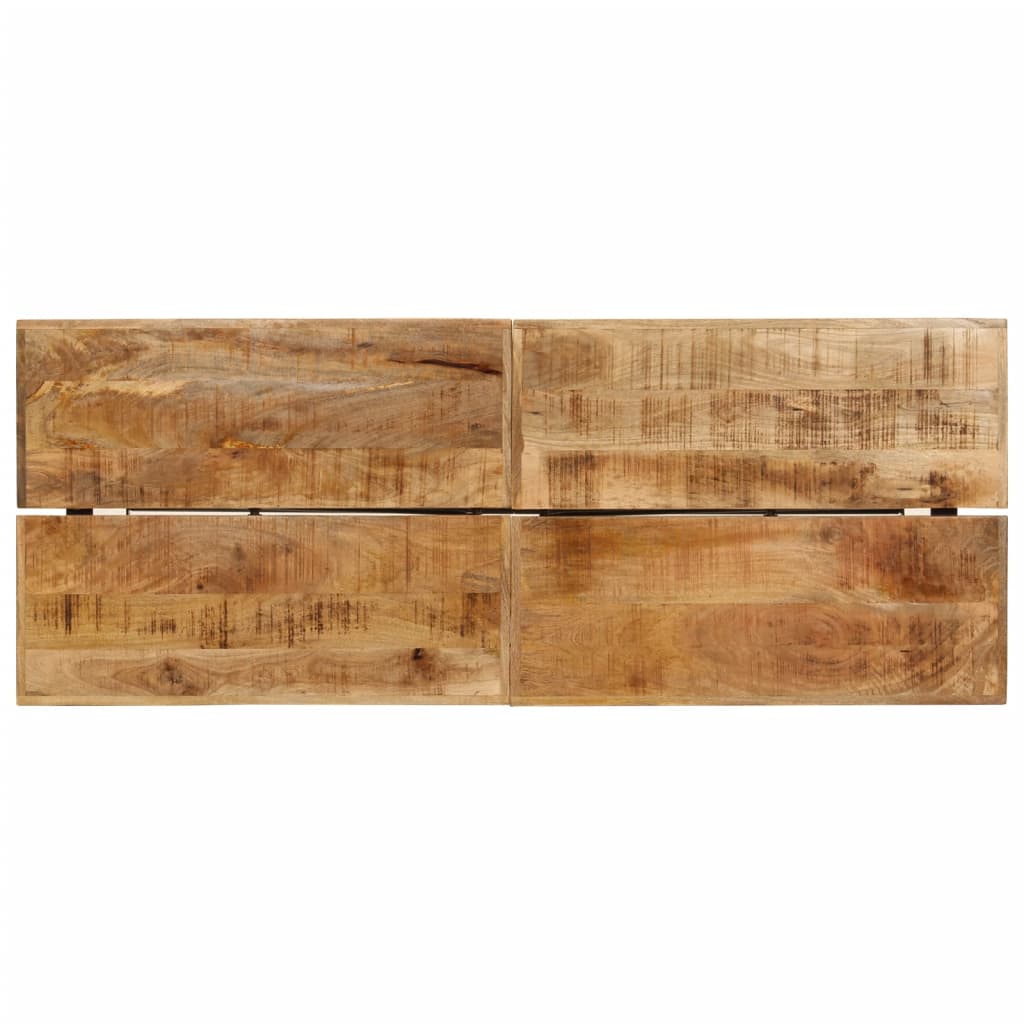 Mesa Alta De Hierro Y Madera Maciza De Mango 180x70x107 Cm_2