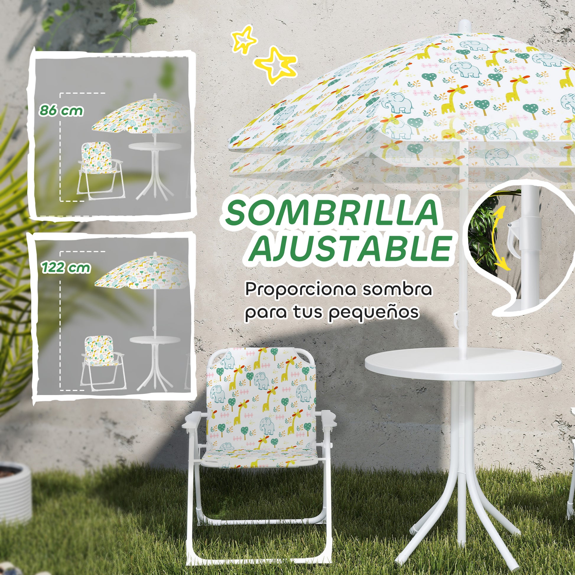 Aiyaplay Conjunto De Mesa Y Sillas Infantil De Jardín De 4 Piezas_4