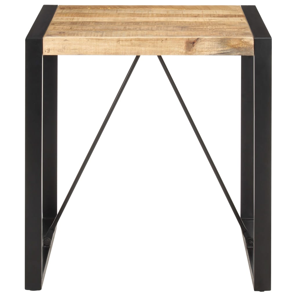 Mesa De Comedor Madera Maciza De Mango Rugosa 70x70x75 Cm_0