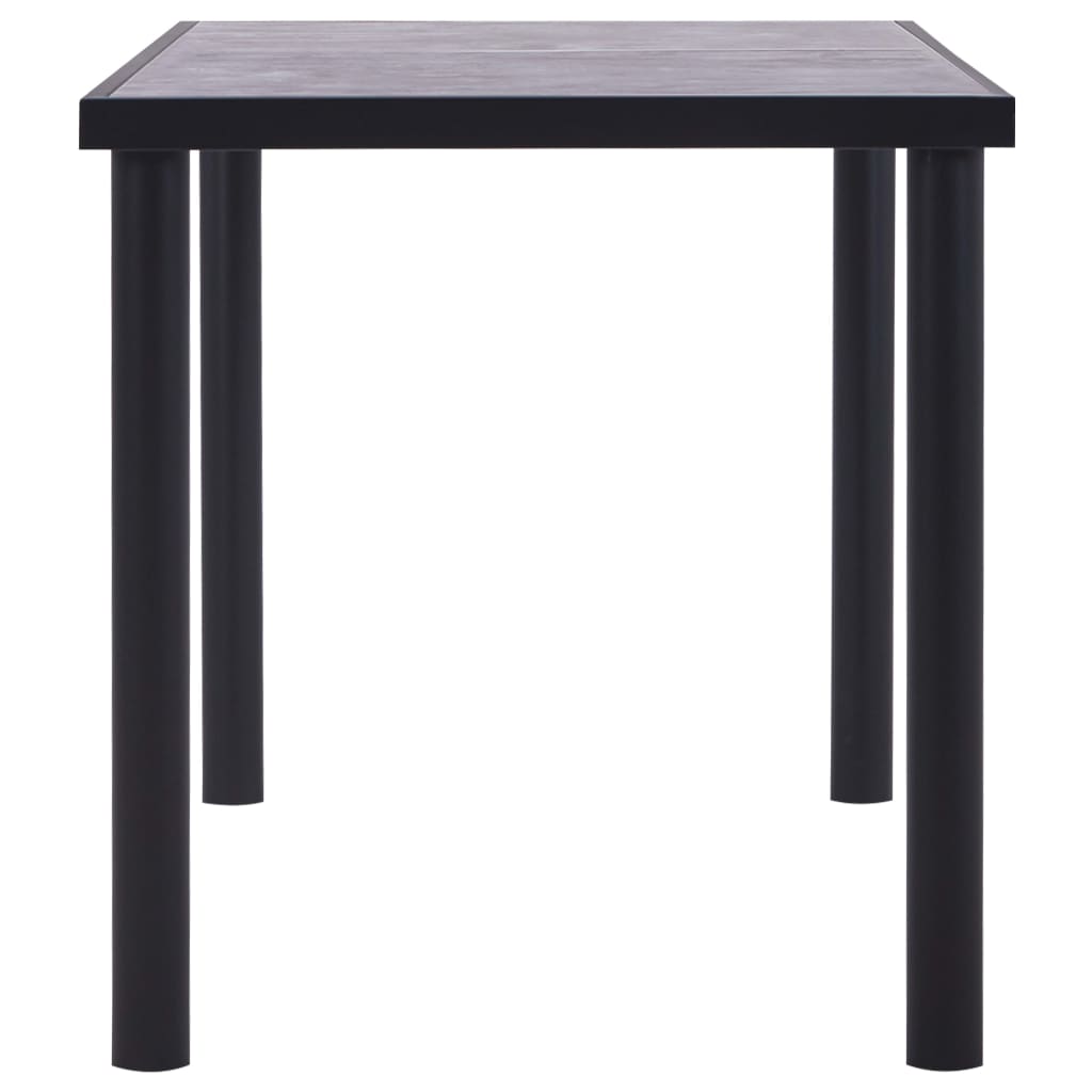 Mesa De Comedor De Mdf Negro Y Gris Hormigón 140x70x75 Cm_1