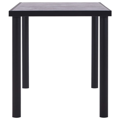 Mesa De Comedor De Mdf Negro Y Gris Hormigón 140x70x75 Cm_1