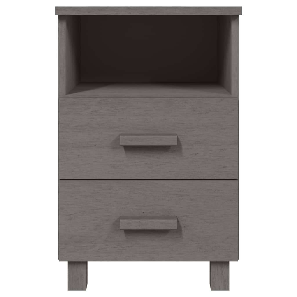 Mesitas Noche 2 Uds Hamar Pino Macizo Gris Claro 40x35x62 Cm_2