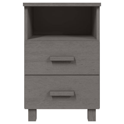 Mesitas Noche 2 Uds Hamar Pino Macizo Gris Claro 40x35x62 Cm_2