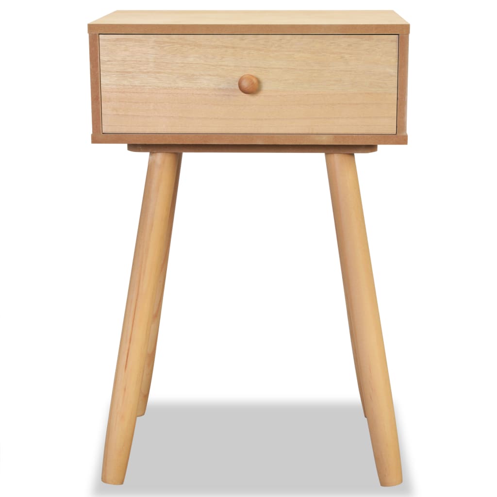 Mesitas De Noche 2 Uds Madera Maciza De Pino Marrón 40x30x61cm_3