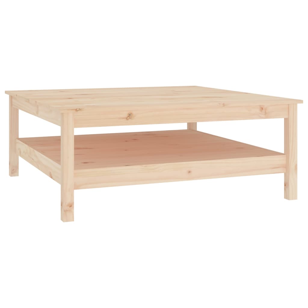 Mesa De Centro De Madera Maciza De Pino 100x100x40 Cm_0