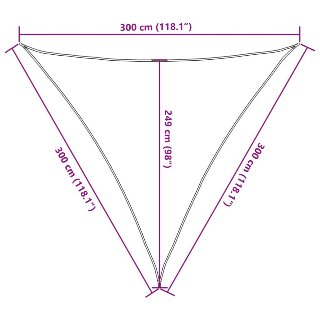 Vidaxl Toldo De Vela Poliéster Oxford 100% Arena 3x3x3 M_2