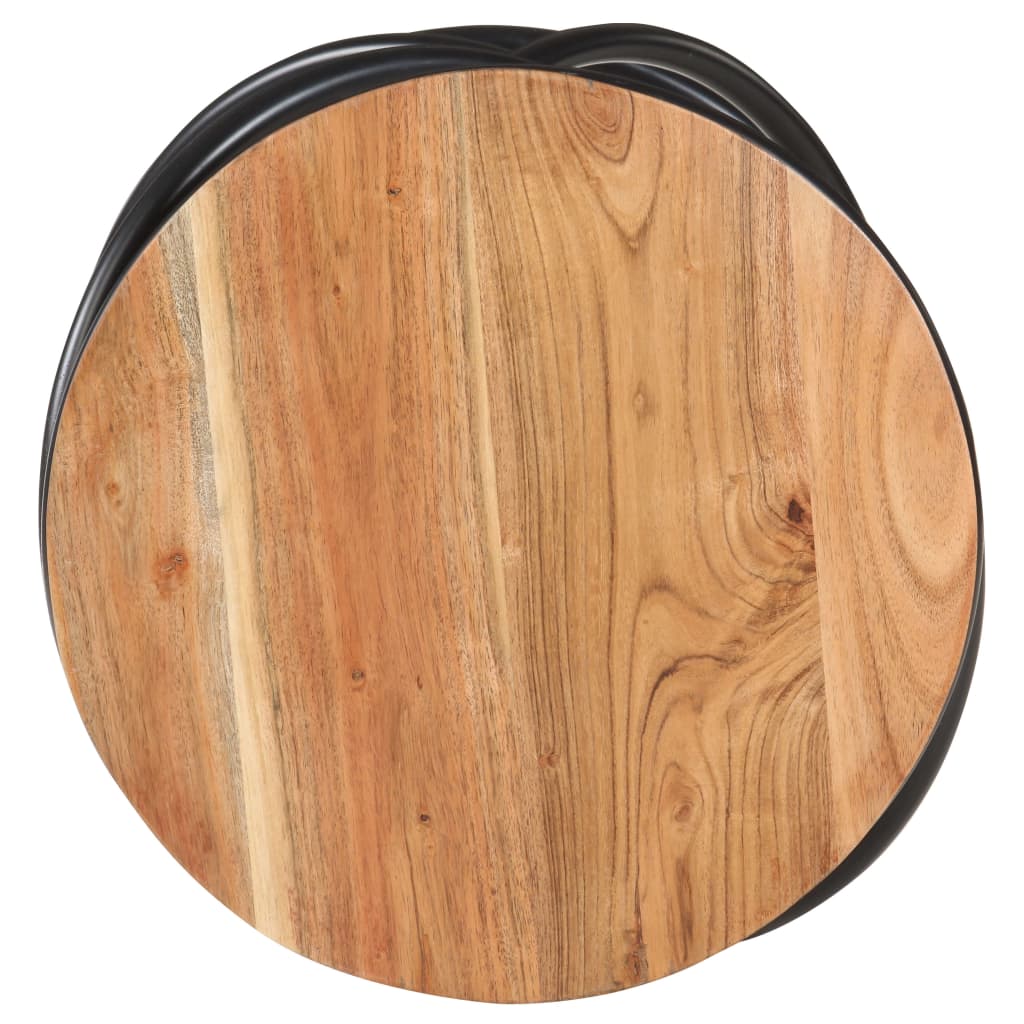 Mesa Auxiliar De Madera De Acacia Maciza 40x40x52 Cm_2