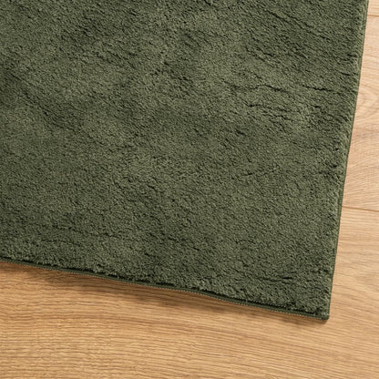 Vidaxl Alfombra Pelo Corto Suave Lavable Huarte Verde Bosque 80x150 Cm_3