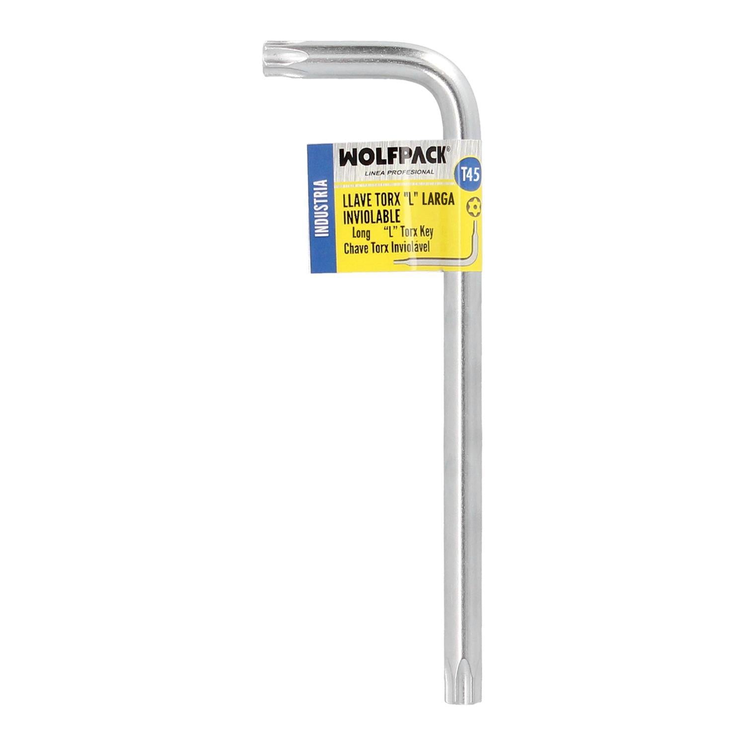 Llave Torx Inviolable Larga Acero Cromo Vanadio Profesional T45 Mm. Llave Estrella, Llave Allen Estrella