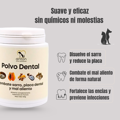 Polvo dental natural para la higiene bucal de perros y gatos – 150 g_1