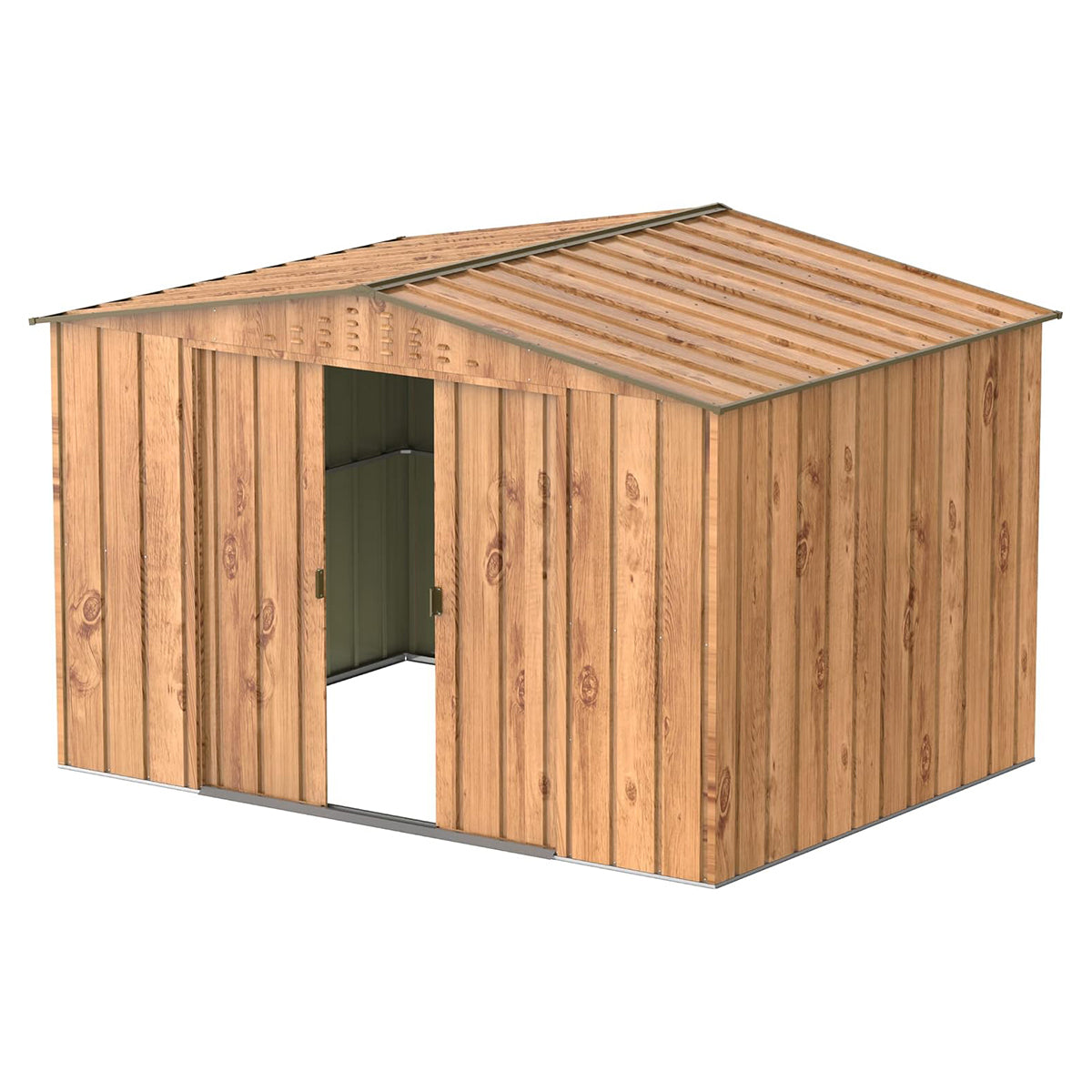 Caseta Jardín Top Hércules 10×8 Metal Imitación Madera_4