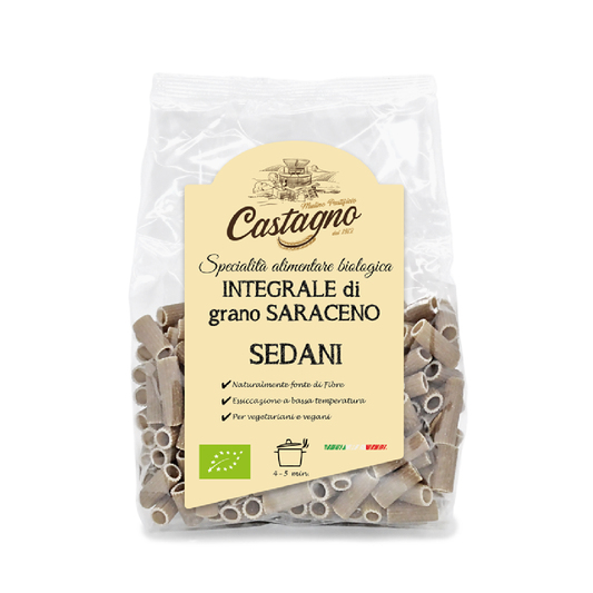 Macarrones Sedanis de Trigo Sarraceno ECO Castagno 250g