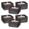 Well Home - Pack 6 Velas Led Cuadrada Negro