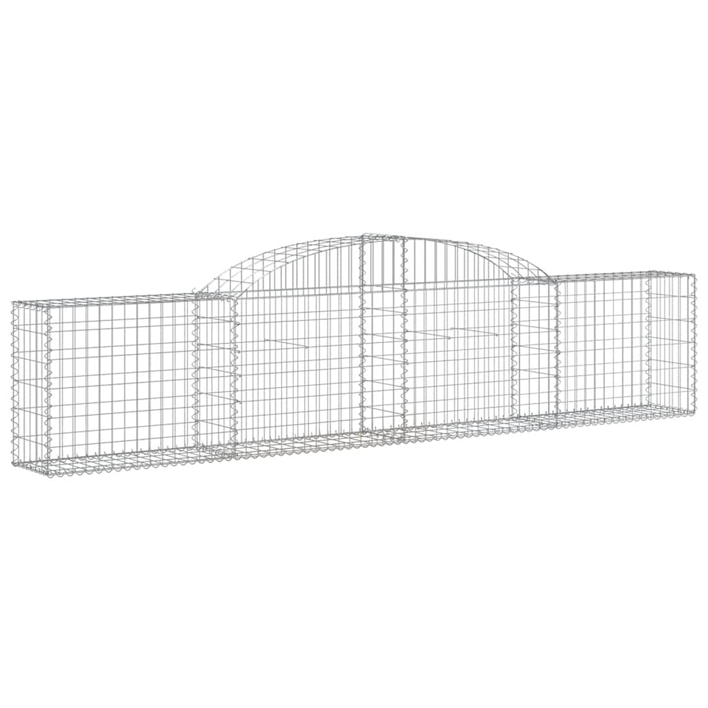 Cestas De Gaviones 13 Uds Forma De Arco Hierro 300x30x60/80 Cm_2