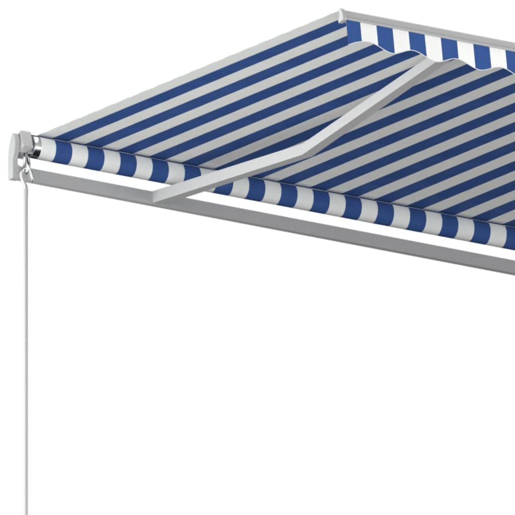 Toldo Retráctil Manual Azul Y Blanco 500x350 Cm_3