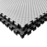 Tatami Puzzle 4cm 100x100cm, Pack 4 Unidades – Superficie 5 Líneas Gris/negro