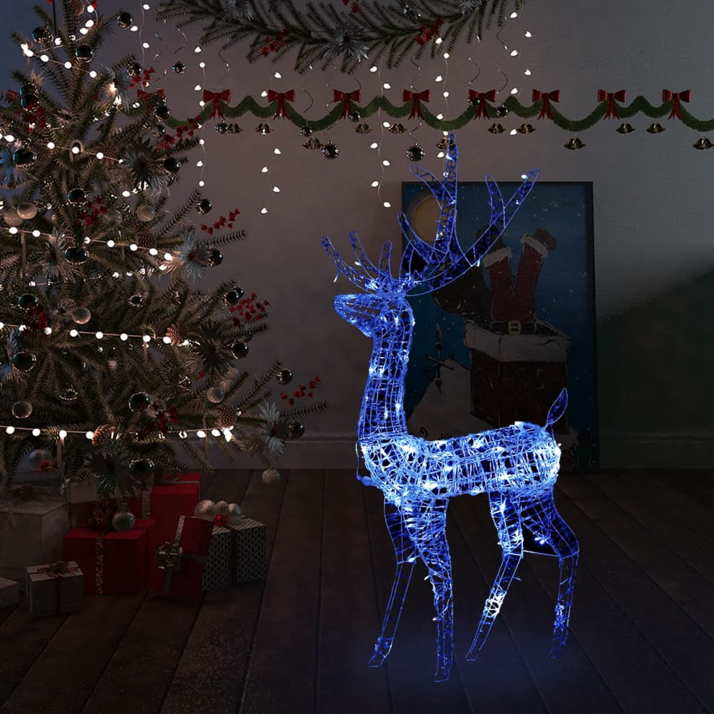 Vidaxl Adorno De Reno De Navidad Acrílico Azul 140 Leds 120 Cm_1