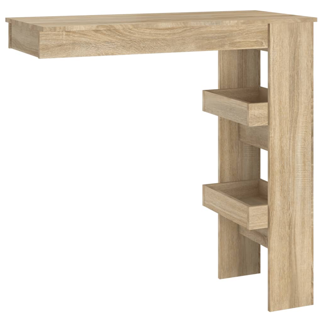 Mesa De Bar De Pared Contrachapada Roble Sonoma 102x45x103,5cm_0