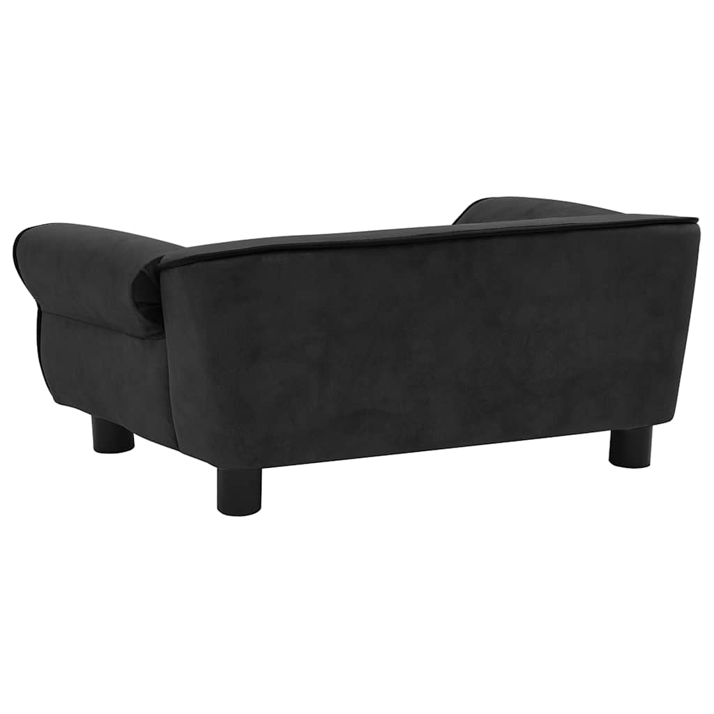 Vidaxl Sofá Para Perros Felpa Negro 72x45x30 Cm_4