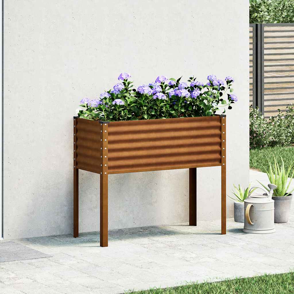 Maceta Para Jardín Oxidado 100 X 41 X 90 Cm Acero Galvanizado_2
