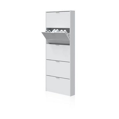 Zapatero Nia 5 Puertas Melamina, Blanco, 70 X 180 X 17_1