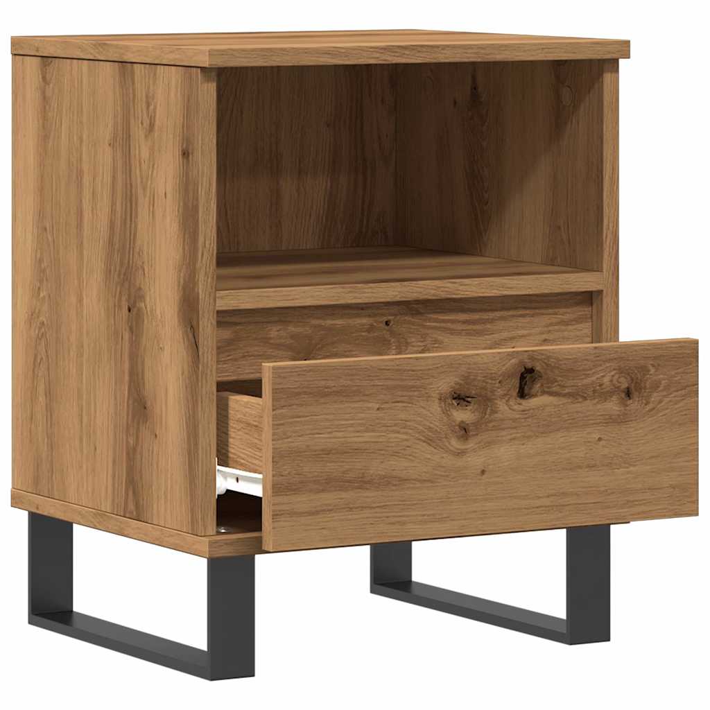 Mesitas De Noche 2 Uds Madera Roble Artisian 40x35x50 Cm_4
