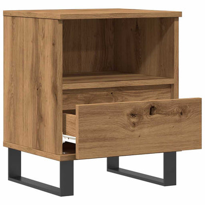 Mesita De Noche Madera De Ingeniería Roble Artisian 40x35x50 Cm_3