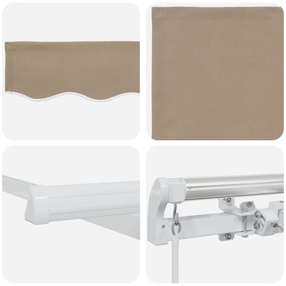 Toldo Retráctil Beige 300 X 250 X 165 Cm Poliéster Y Aluminio_3