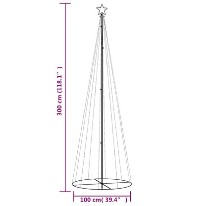 Vidaxl Árbol De Navidad Cónico 310 Led Azul 100x300 Cm_2