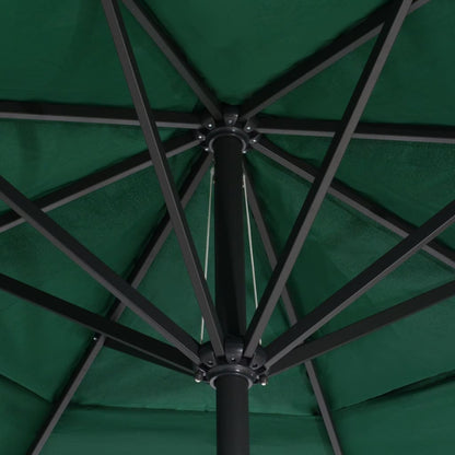 Vidaxl Sombrilla De Jardín Con Palo De Aluminio Verde 600 Cm_4