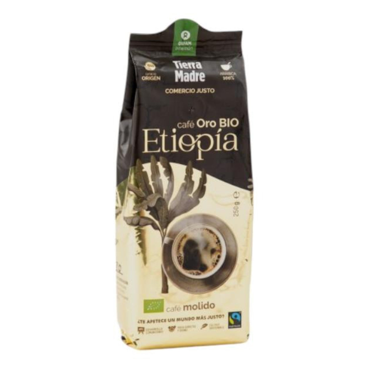 Café molido Etiopía oro 100% Arábica Bio Tierra Madre 250g