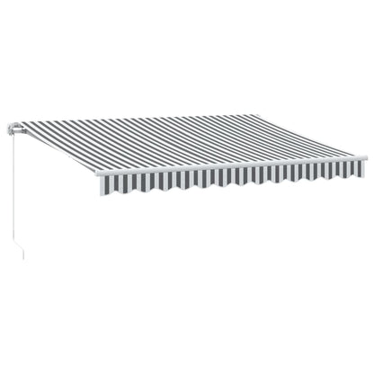 Toldo Retráctil Manual Con Led Antracita Y Blanco 350x250 Cm_0
