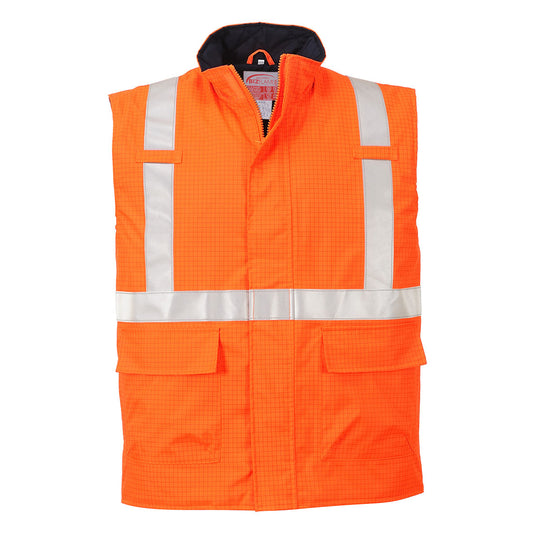 Chaleco De Calor De Alta Visibilidad, Ignífugo Y Antiestático Bizflame Rain / S / Naranja_0