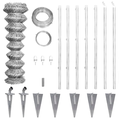 Valla Metálica Con Estacas Postes Acero Galvanizado 15x1,25 M / Vetonek_4