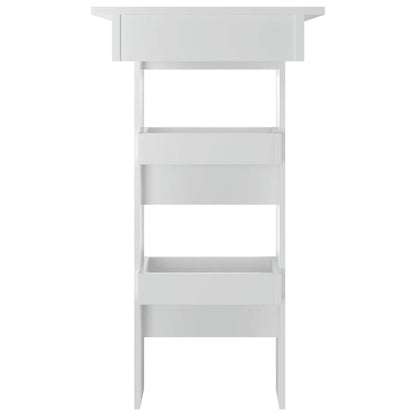Mesa De Bar De Pared Madera Contrachapada Blanco 102x45x103,5cm_2